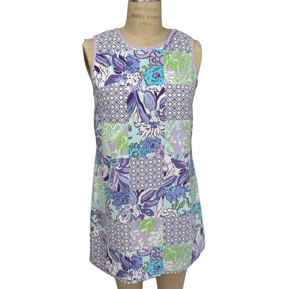 NEW Lilly Pulitzer Dress Size 2 Multi Patchwork Juliene Shift Juicy Story Patch